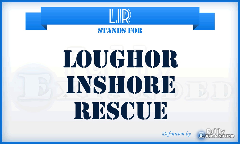 LIR - Loughor Inshore Rescue