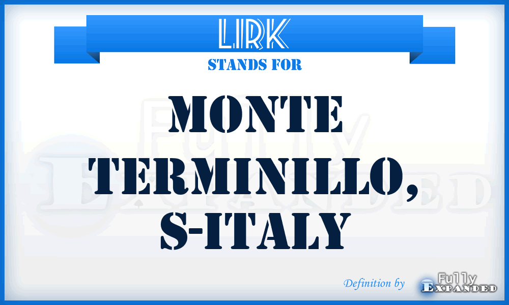 LIRK - Monte Terminillo, S-Italy