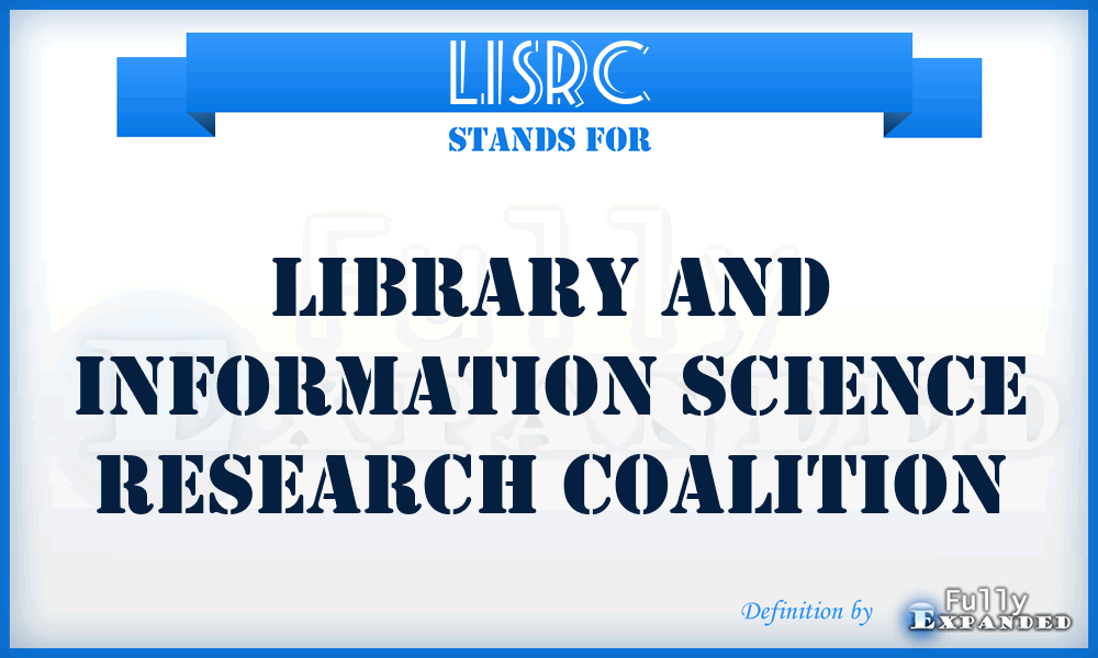 LISRC - Library and Information Science Research Coalition