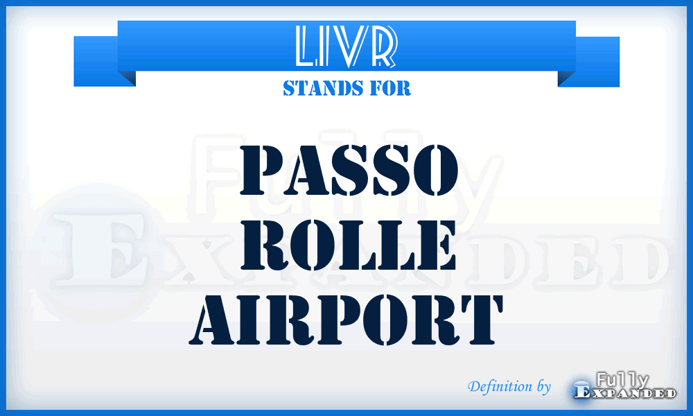 LIVR - Passo Rolle airport