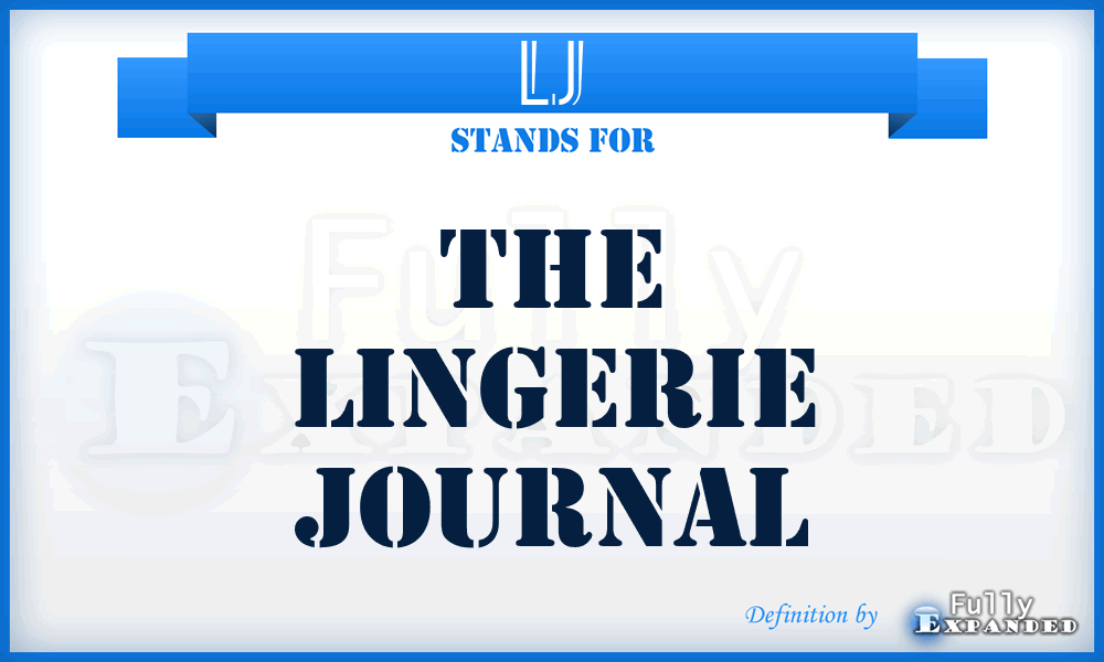 LJ - The Lingerie Journal