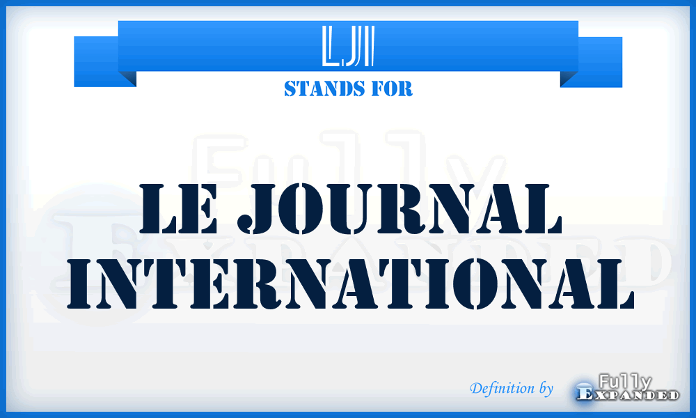 LJI - Le Journal International