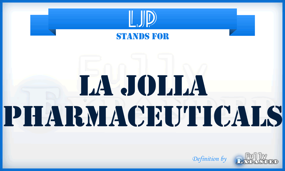 LJP - La Jolla Pharmaceuticals