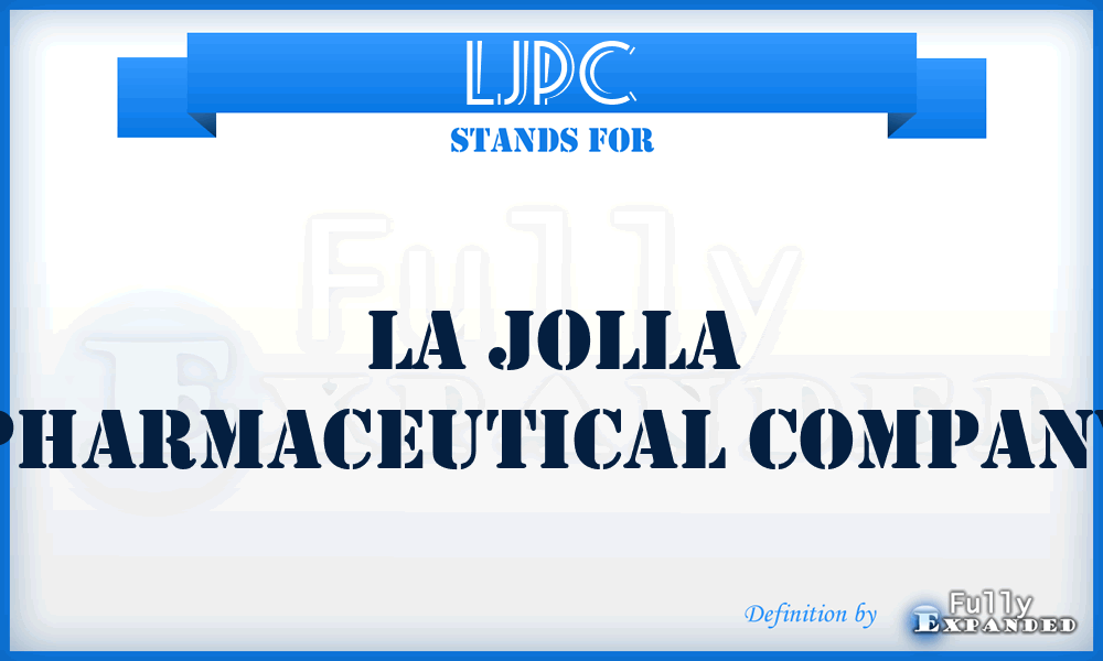 LJPC - La Jolla Pharmaceutical Company