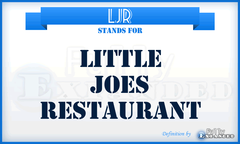 LJR - Little Joes Restaurant