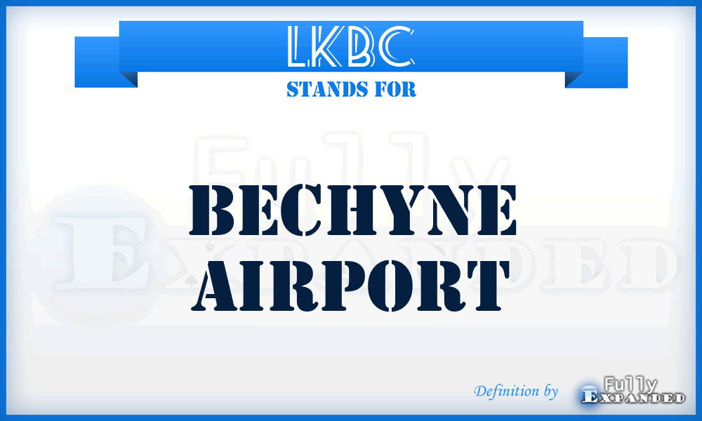 LKBC - Bechyne airport