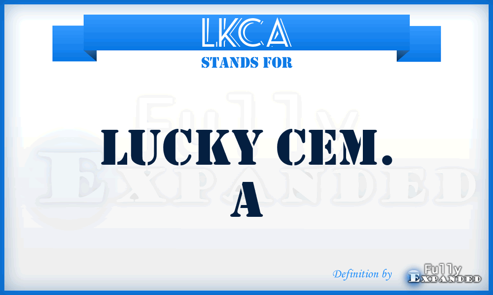 LKCA - Lucky Cem. A