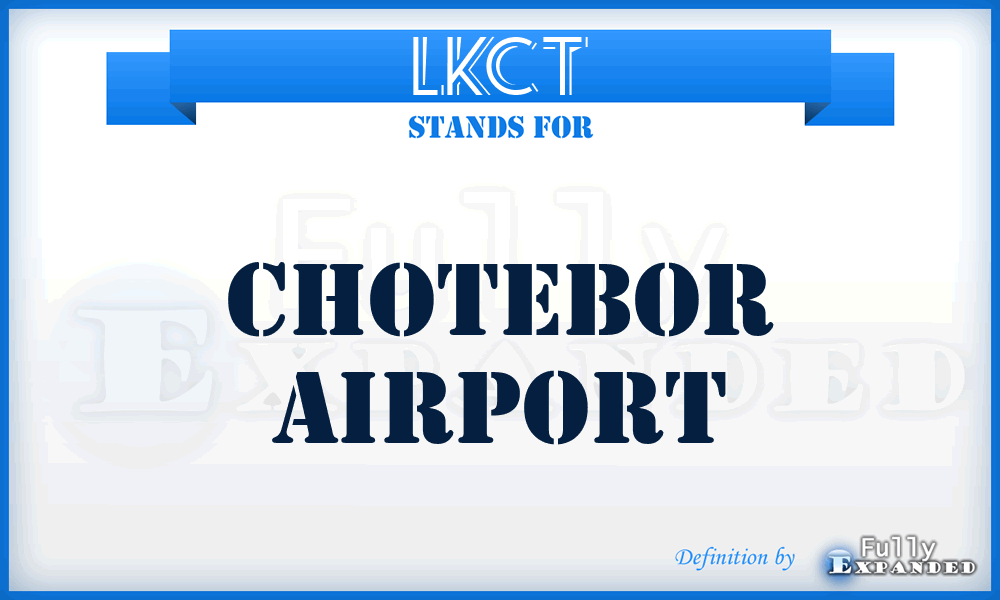 LKCT - Chotebor airport