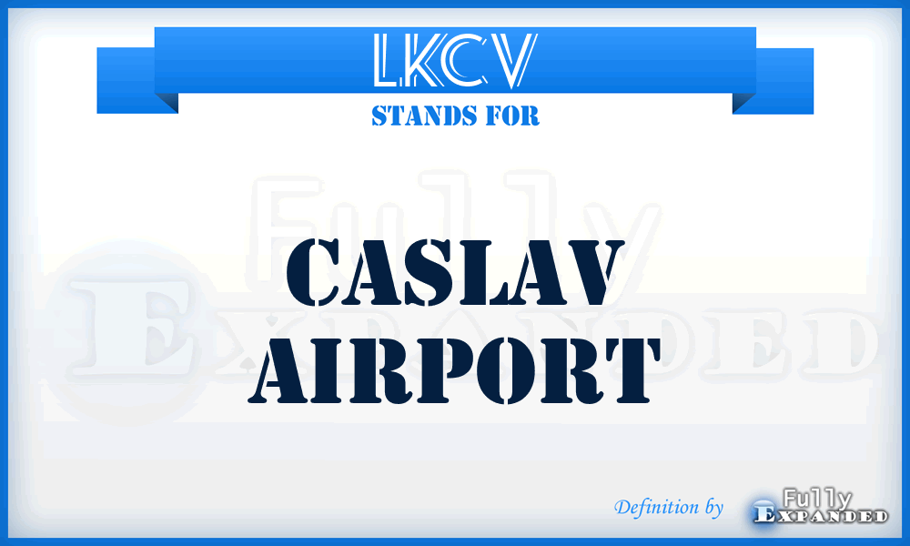 LKCV - Caslav airport