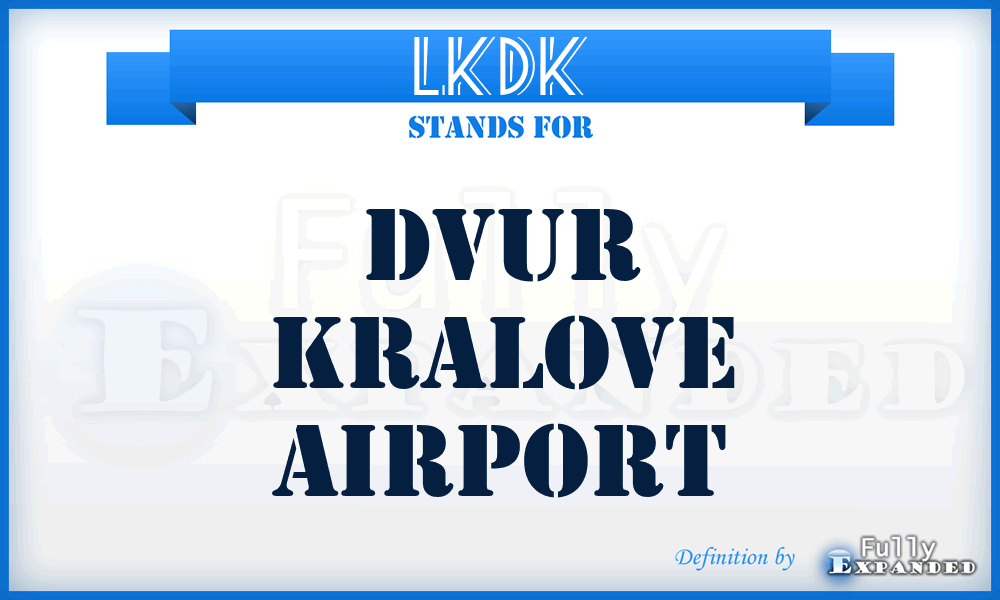 LKDK - Dvur Kralove airport