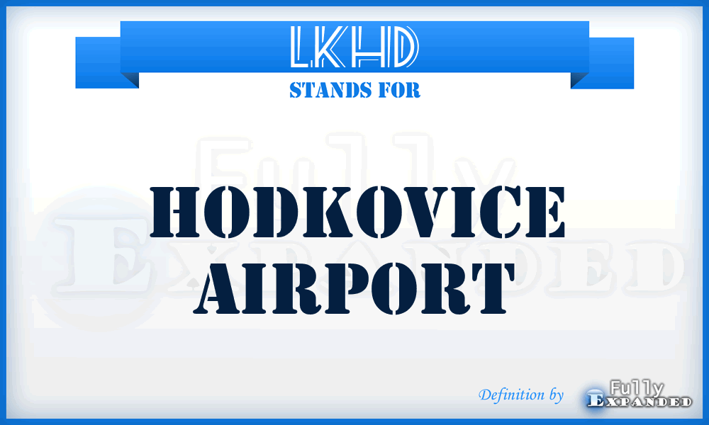 LKHD - Hodkovice airport