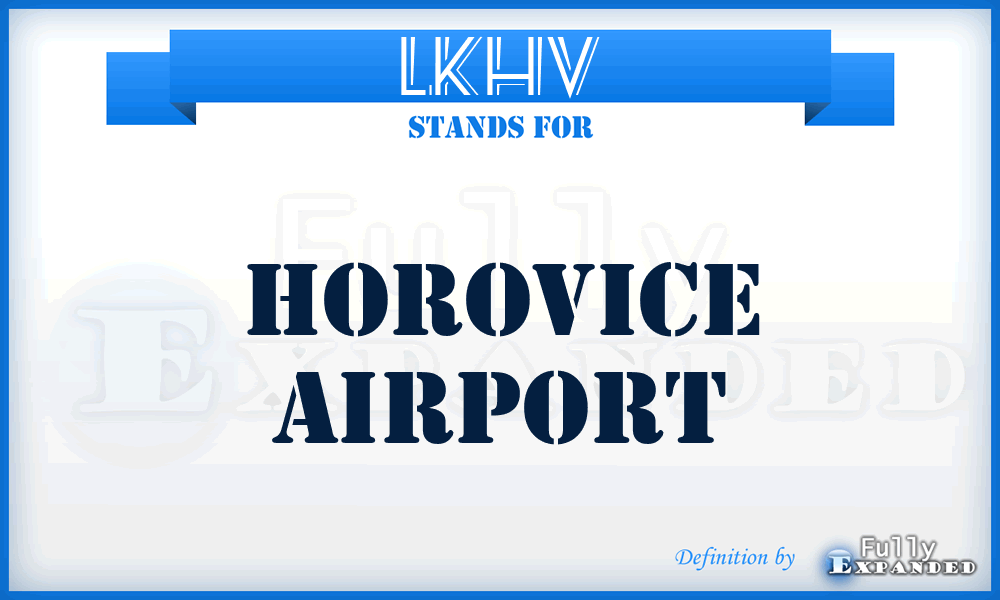 LKHV - Horovice airport