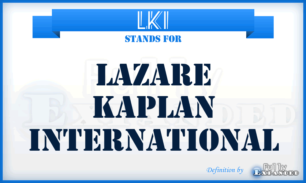 LKI - Lazare Kaplan International