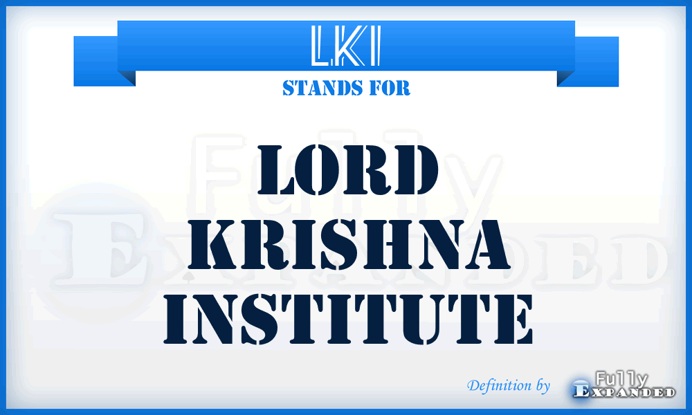 LKI - Lord Krishna Institute