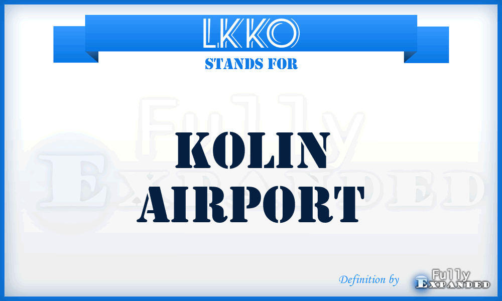 LKKO - Kolin airport