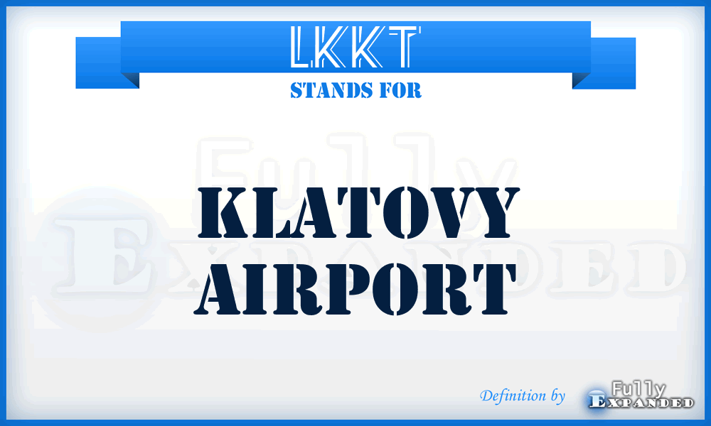 LKKT - Klatovy airport
