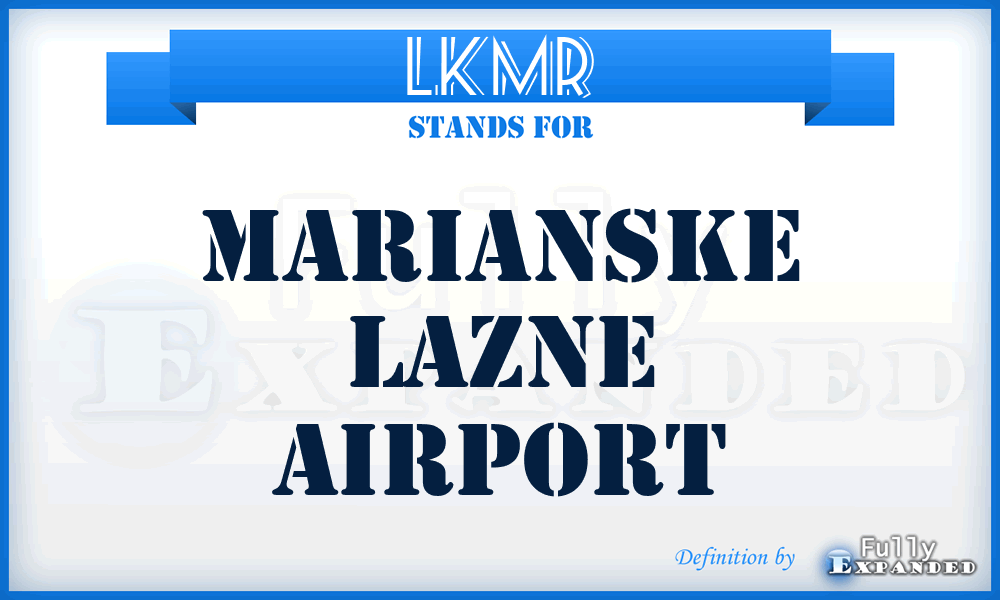 LKMR - Marianske Lazne airport