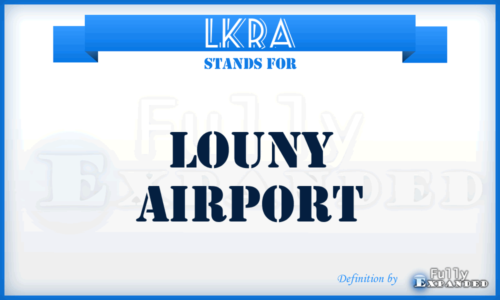 LKRA - Louny airport