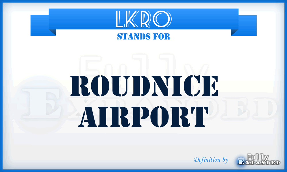 LKRO - Roudnice airport