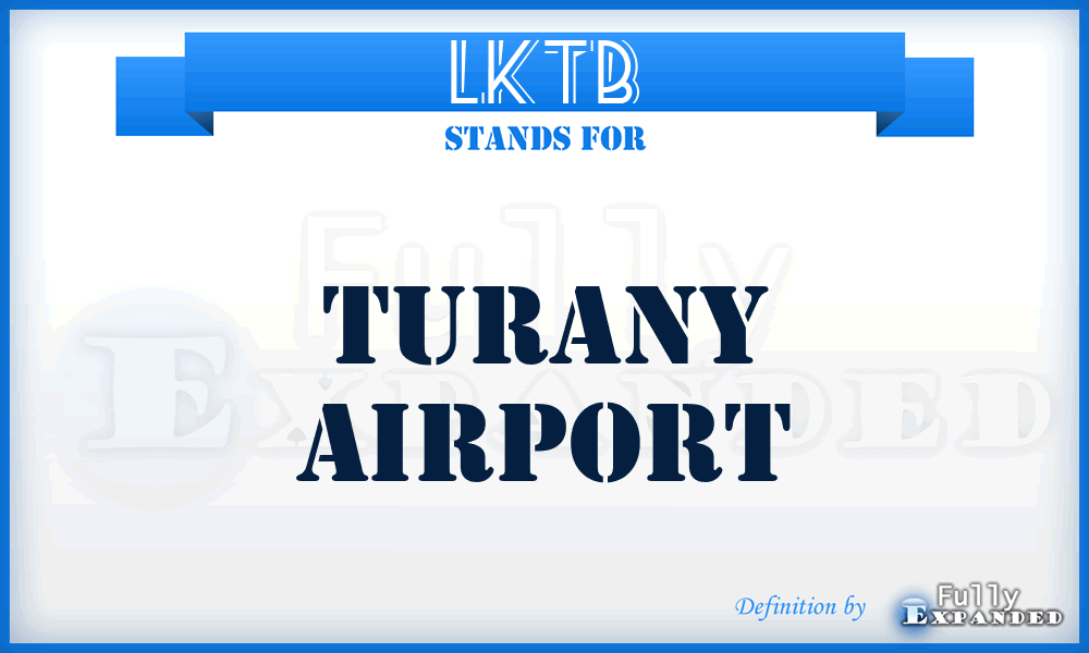 LKTB - Turany airport