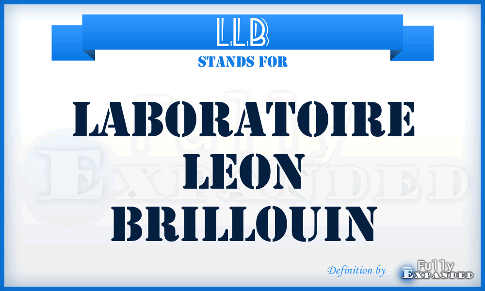 LLB - Laboratoire Leon Brillouin