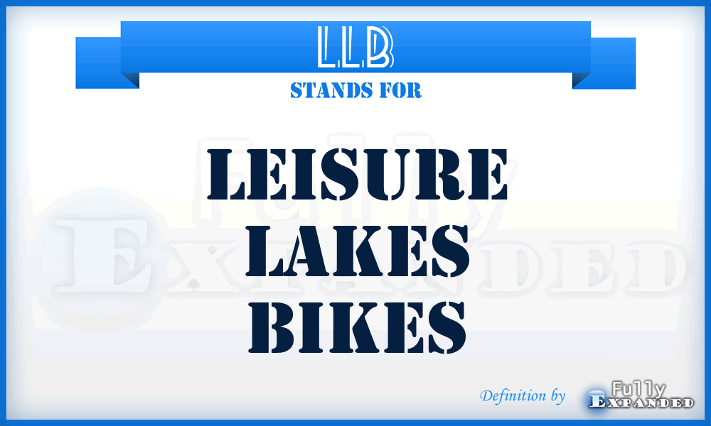 LLB - Leisure Lakes Bikes