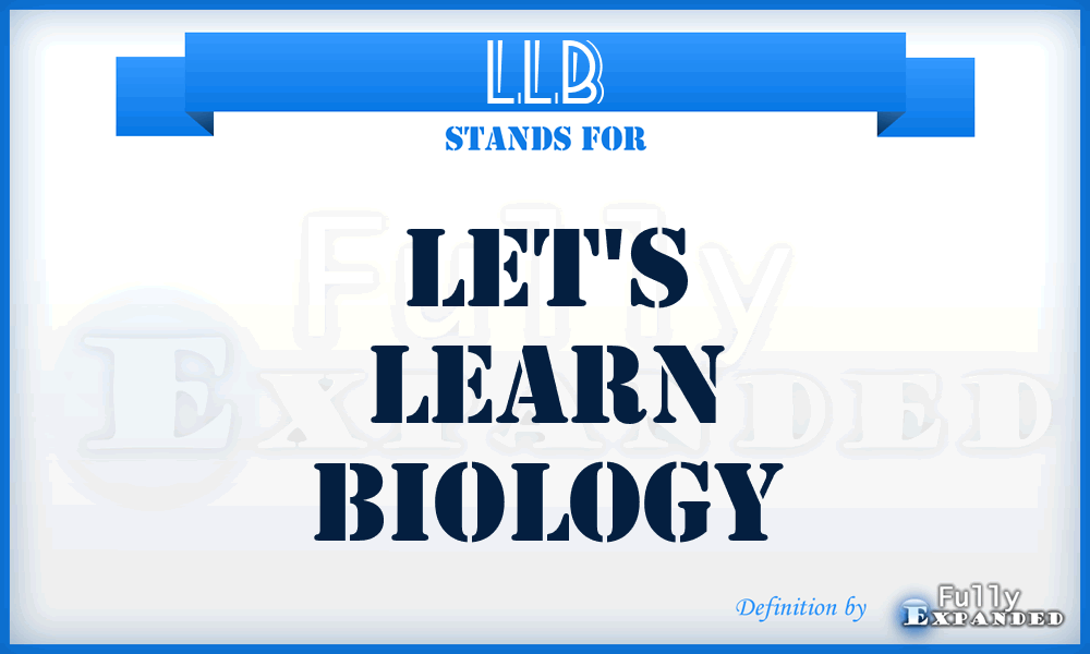 LLB - Let's Learn Biology