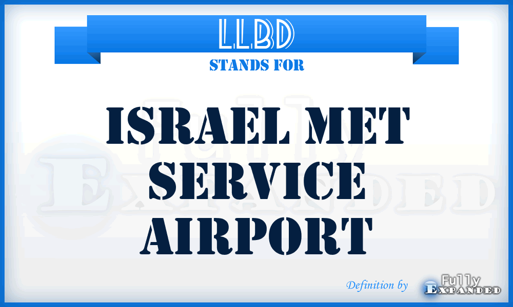 LLBD - Israel Met Service airport