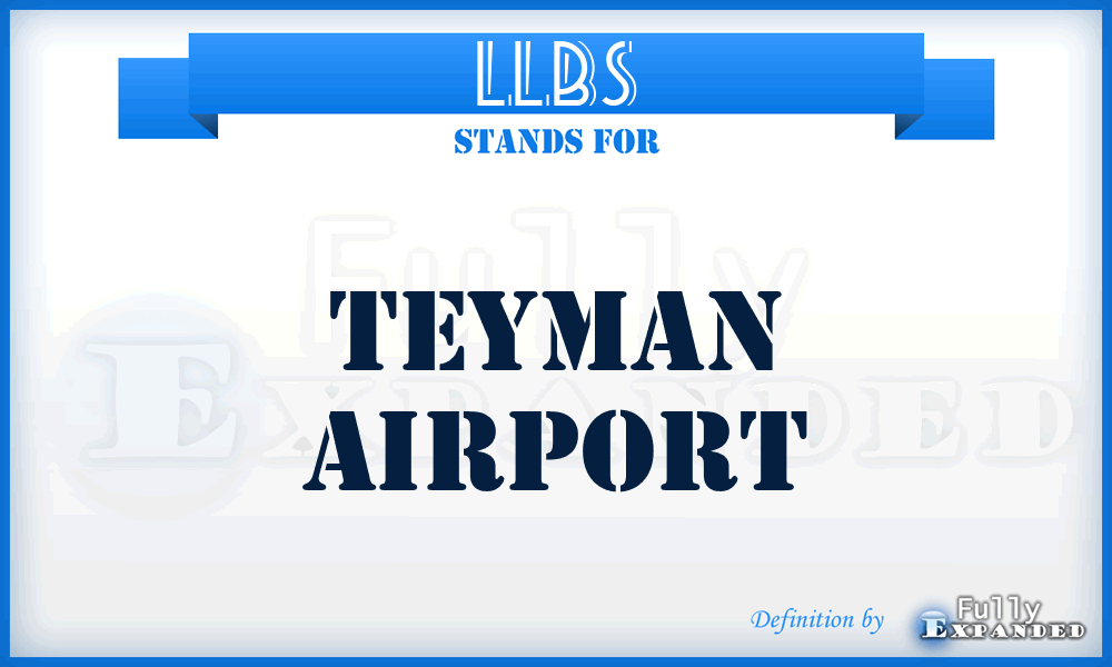 LLBS - Teyman airport