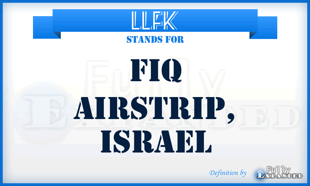 LLFK - Fiq Airstrip, Israel
