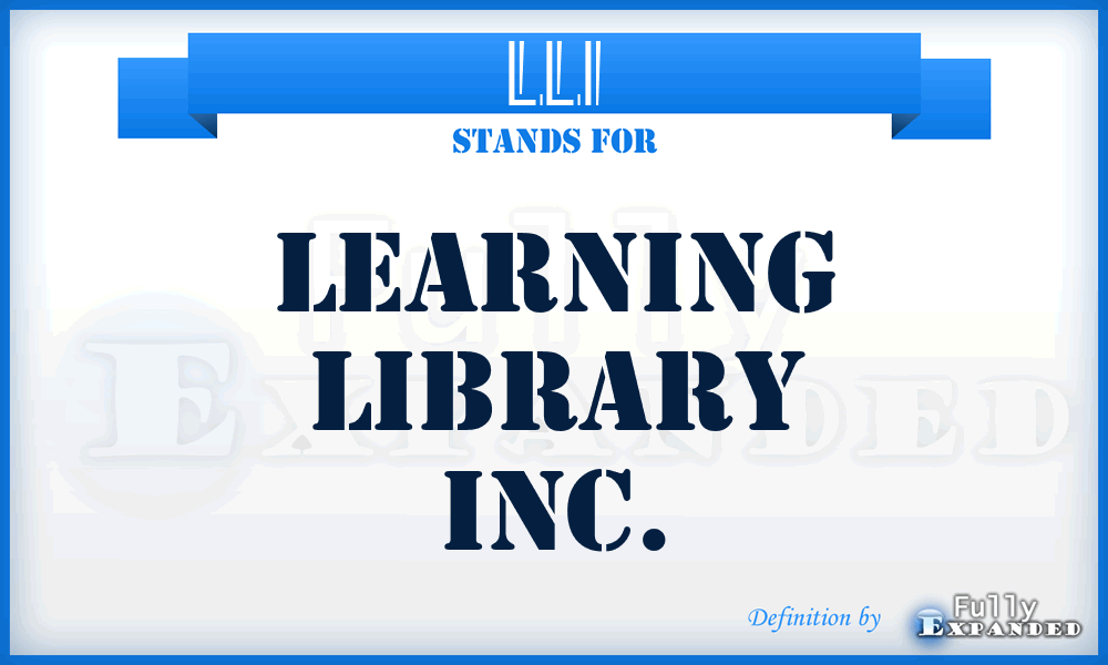 LLI - Learning Library Inc.