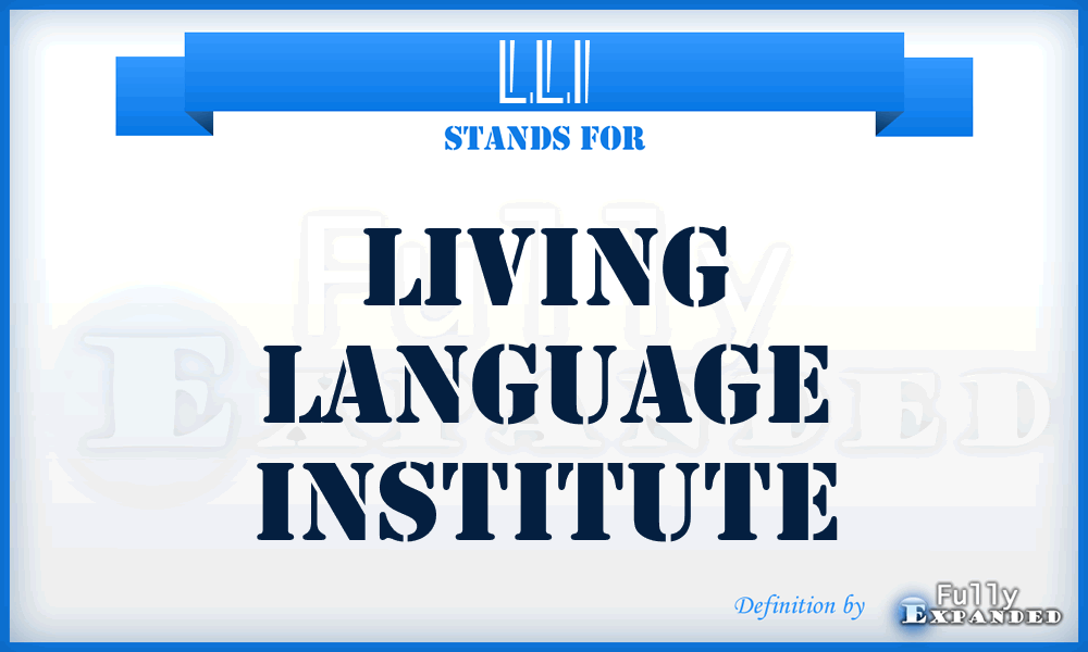 LLI - Living Language Institute
