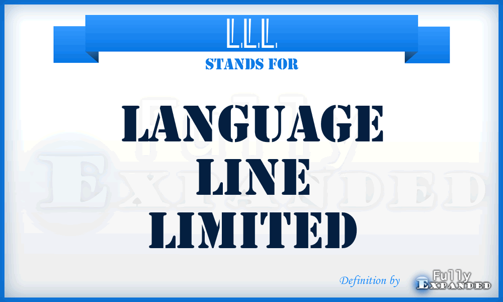 LLL - Language Line Limited