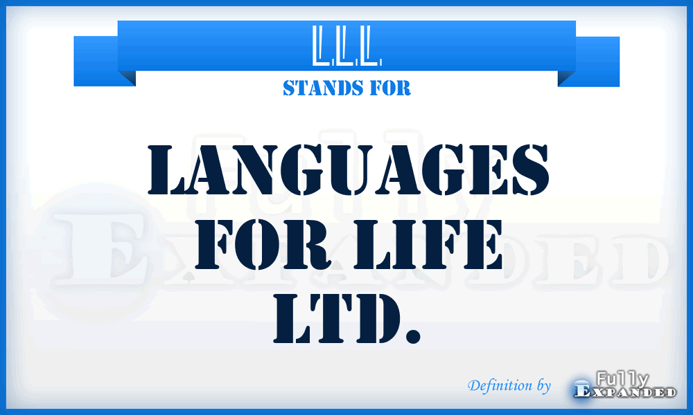 LLL - Languages for Life Ltd.