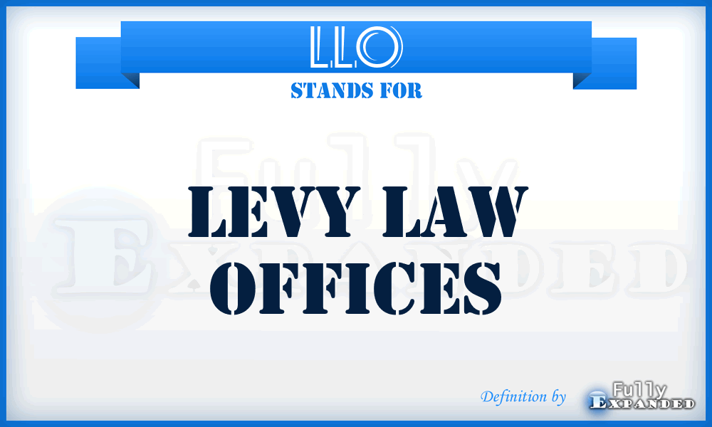 LLO - Levy Law Offices