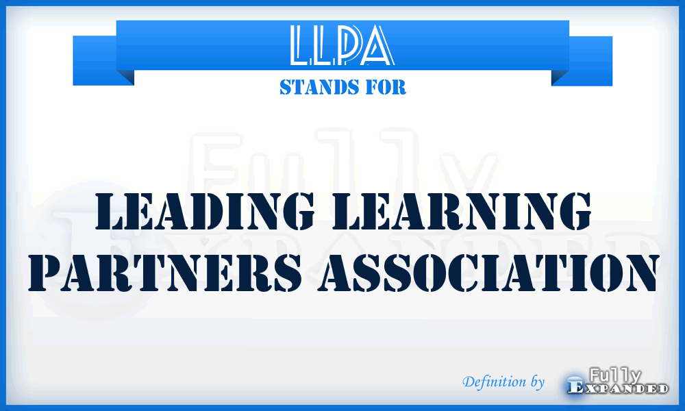 LLPA - Leading Learning Partners Association
