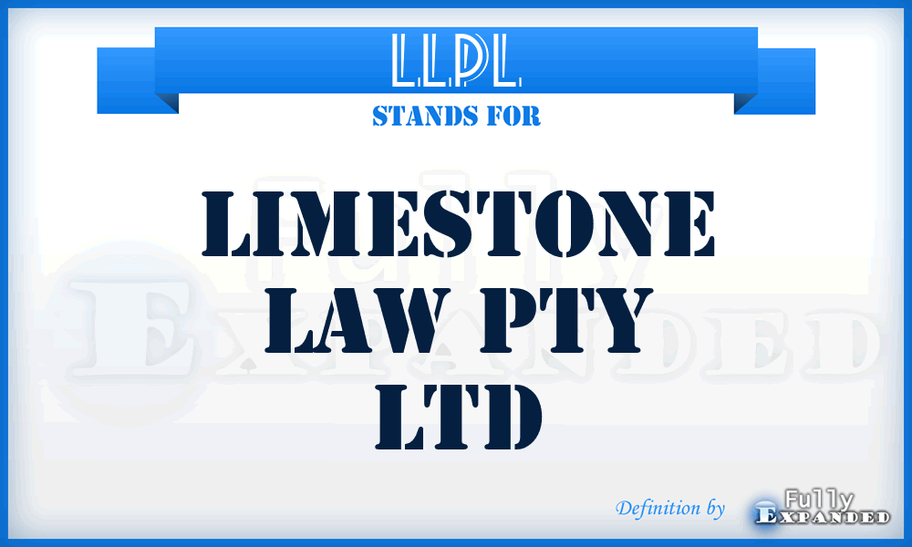 LLPL - Limestone Law Pty Ltd