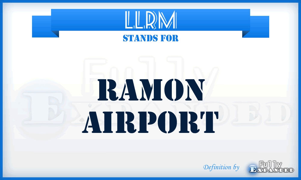 LLRM - Ramon airport