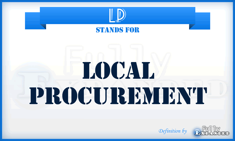 LP - Local Procurement
