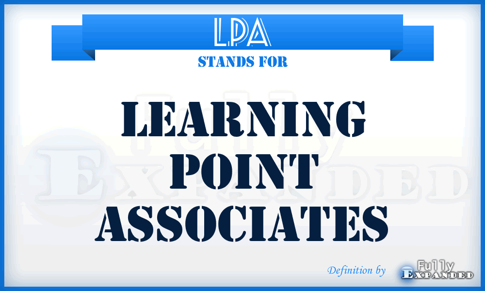 LPA - Learning Point Associates