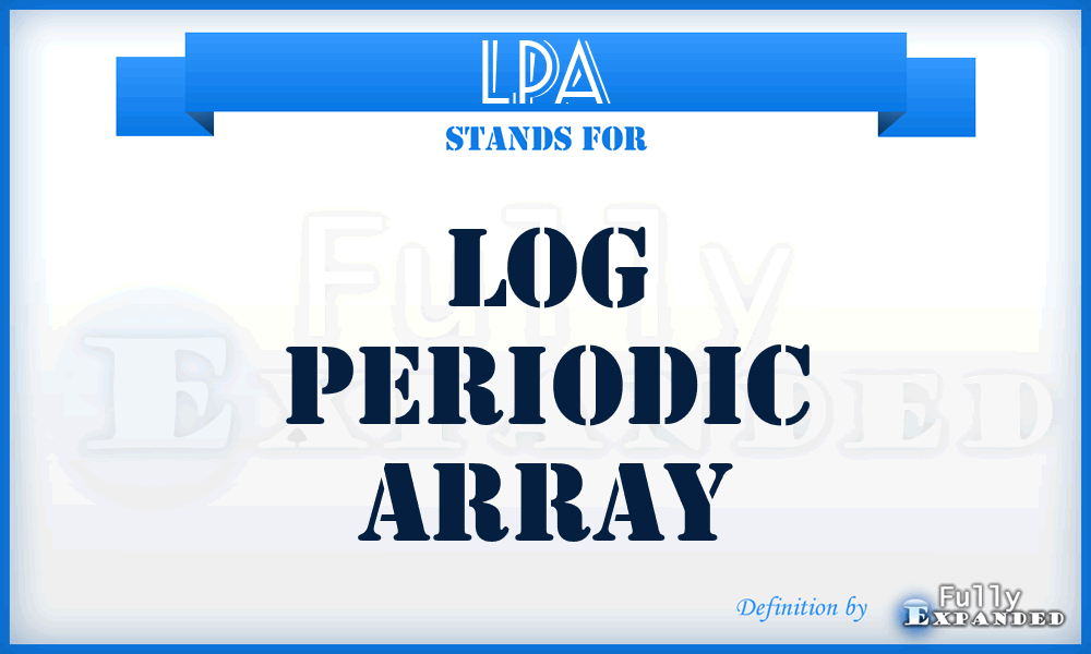 LPA - log periodic array