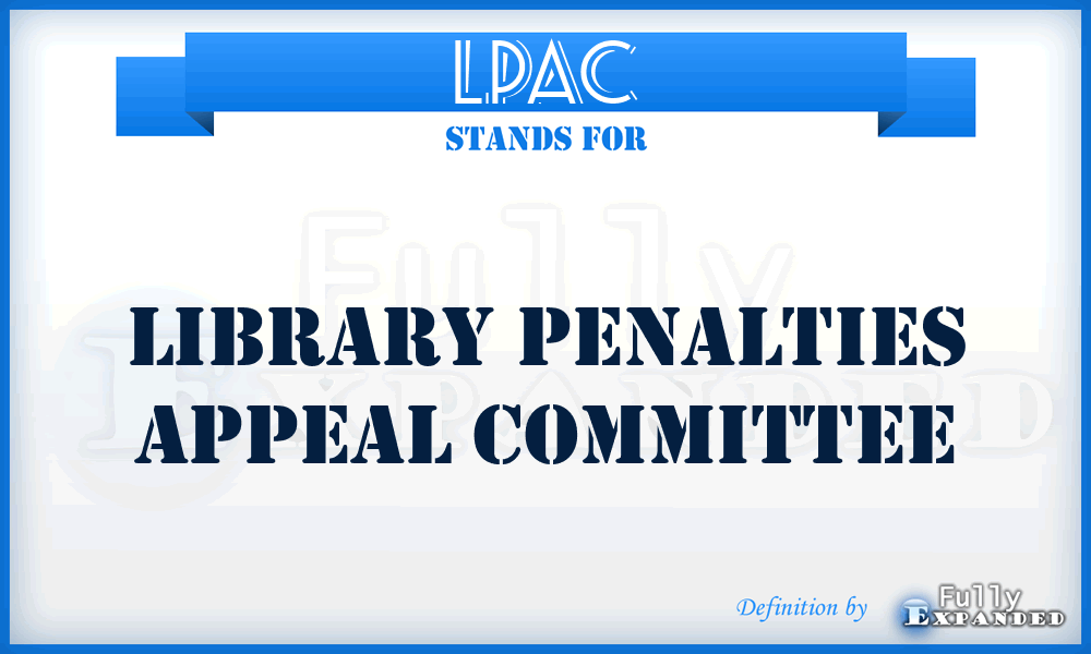 LPAC - Library Penalties Appeal Committee