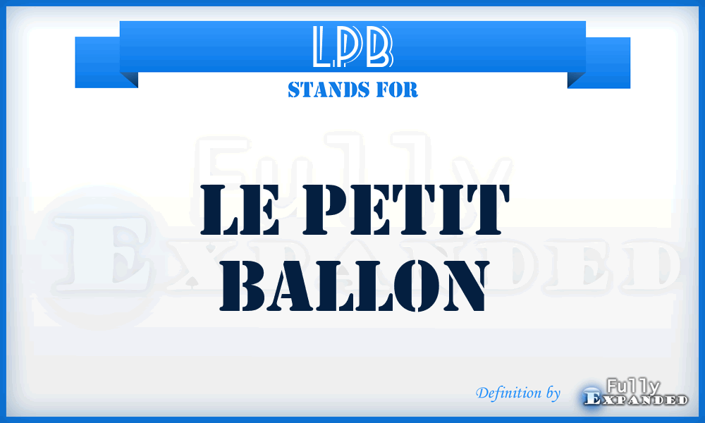 LPB - Le Petit Ballon