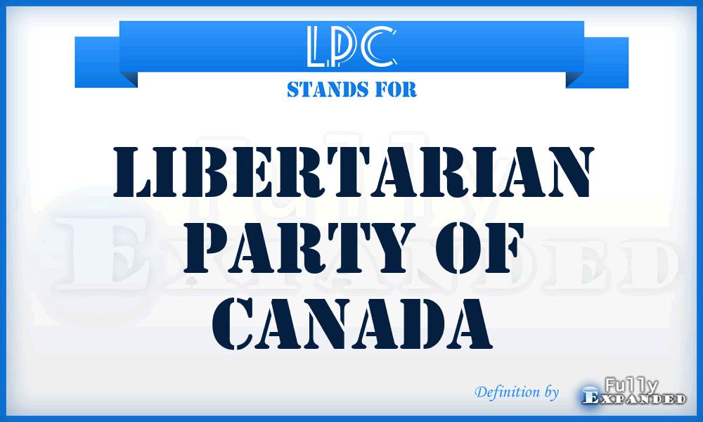 LPC - Libertarian Party of Canada