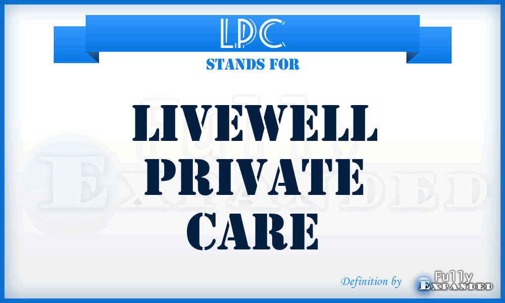 LPC - Livewell Private Care