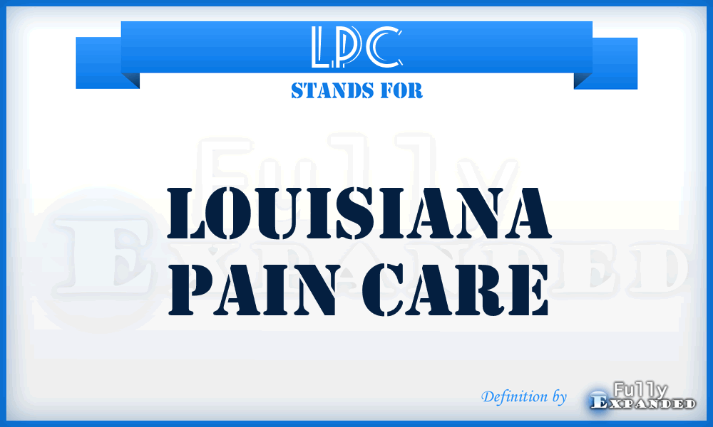 LPC - Louisiana Pain Care