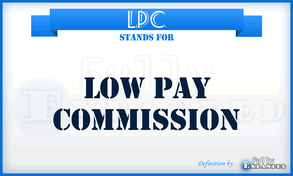 LPC - Low Pay Commission