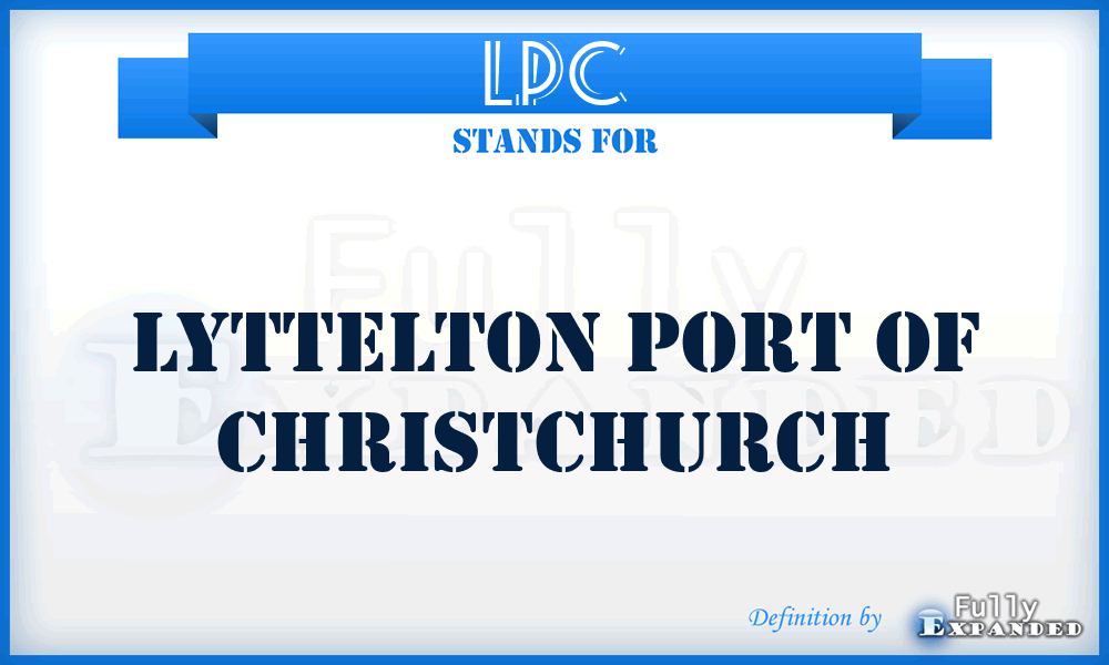 LPC - Lyttelton Port of Christchurch