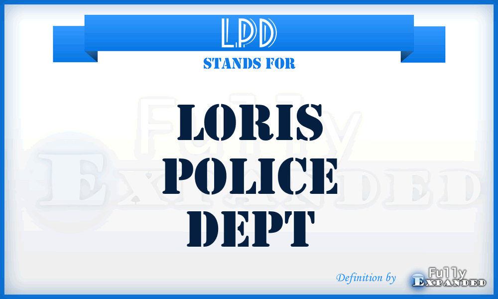 LPD - Loris Police Dept