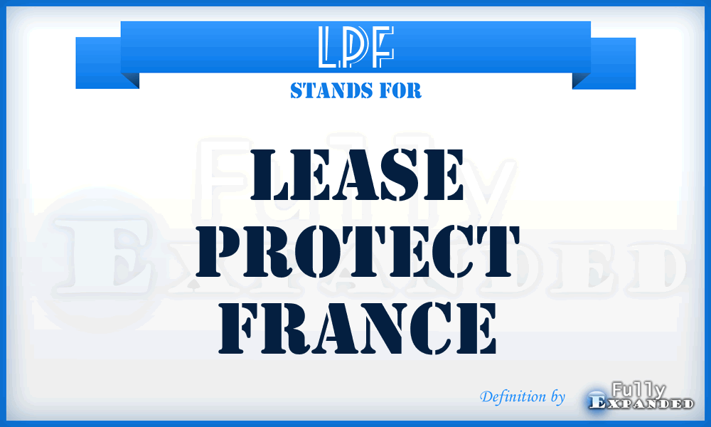 LPF - Lease Protect France